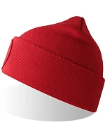 Atlantis Headwear Wind-S Circular Patch Pletená čepice patch 33.0319 red Atlantis Headwear Wind-S Circular Patch Pletená čepice patch 33.0319 red