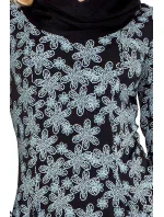 Dámské volnočasové šaty NUMOCO s dlouhým rukávem a rolákem krátké černé - Černá / S - Numoco