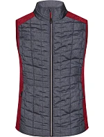 Daiber JN 739 Dámská pletená hybridní vesta 02.0739 red melange/anthracite melange Daiber JN 739 Dámská pletená hybridní vesta 02.0739 red melange/anthracite melange