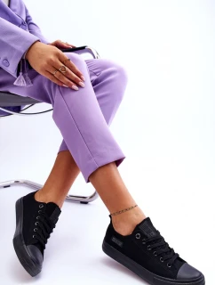 Dámské nízké Materiál tenisky Big Star KK274009 Černá