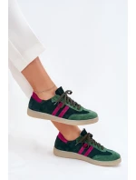 Zazoo N1068 Semišové Nízké Dámské Tenisky Tmavě Zelené Zazoo N1068 Semišové Nízké Dámské Tenisky Tmavě Zelené