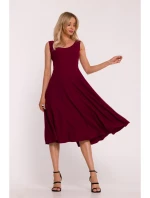 S424 Šaty Fit & flare - bordó S424 Šaty Fit & flare - bordó