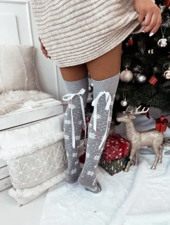 Milena ponožky 1139-000 Vánoční ponožky se stuhou 37-41