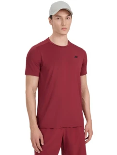 Pánské tričko 4F FNK M1521 tmavě červené 4FWAW25TFTSM1521 61S pánské