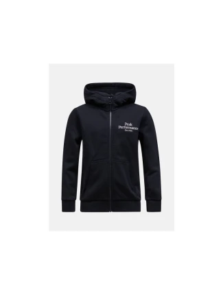 Peak Performance Jr Original Zip Hood Black Peak Performance Jr Original Zip Hood Black