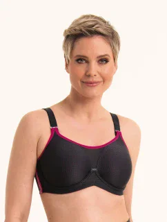 performance wireX sport. podprsenka s kost. nastavitelná ramínka 5599 anthrazit/pink - Active