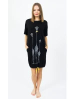 Dámské domácí šaty s krátkým rukávem Žirafy Dámské domácí šaty s krátkým rukávem Žirafy