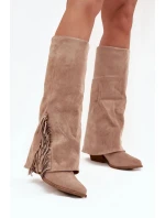 Kozačky na podpatku  model 216793 Step in style