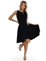 575-1 Jedinečné šaty s delšími zády - ČERNÉ 575-1 Jedinečné šaty s delšími zády - ČERNÉ