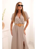 Dlouhá šaty s ozdobným páskem fango Dlouhá šaty s ozdobným páskem fango