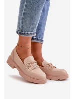 Dámské Mokasíny S Dekorací Eko Kůže Béžové Tialorae Dámské Mokasíny S Dekorací Eko Kůže Béžové Tialorae