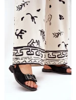 Ploché Sandály S Dekorací Eko Semiš Černé Lilria Ploché Sandály S Dekorací Eko Semiš Černé Lilria