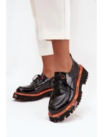 Kožené dámské lakované polobotky Artiker 57C0176 Černé