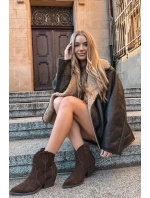 Nakopávací dámské kožené boty z přírodního semiše čokoládové Beretta Nakopávací dámské kožené boty z přírodního semiše čokoládové Beretta