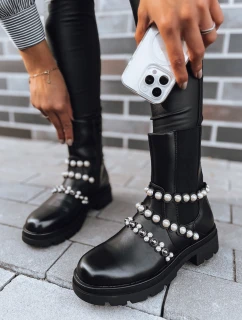 Dámské perlové kozačky CALLA black FashionStreet ZY0396