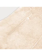 Béžová dámská plyšová vesta (HH005-34)