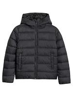 Dětská péřová bunda 4F U0704 tmavě černá 4FJWAW25TDJAU0704 20S