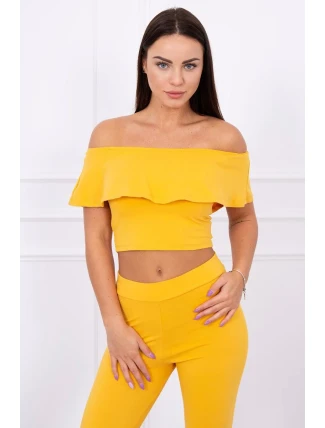 Hořčicová souprava s volánky Hořčicová souprava s volánky