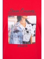 Halenka s kolážovým potiskem červená Halenka s kolážovým potiskem červená