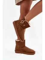 Dámské sněhule s přezkou Wrangler 20253091.37B Camel