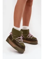 Sněhule na platformě D.Franklin DFSH371015 Khaki