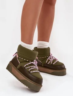 Sněhule na platformě D.Franklin DFSH371015 Khaki