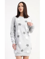 Dámské domácí šaty s dlouhým rukávem Hvězdy