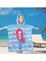 PončoBavlněné světové dětské plážové pončo s kapucí 60x60