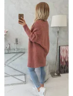 Svetr s netopýřími rukávy tmavě růžový Svetr s netopýřími rukávy tmavě růžový