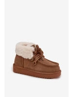 Dámské sněhule z přírodní semiš D.Franklin DFSH375006 Camel