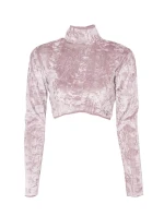 Dámský velurový Top 15570 pudr béžová - BSL