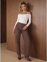 Dámské džíny s balónovým střihem s hnědým leopardím vzorem FashionStreet UY3177 Dámské džíny s balónovým střihem s hnědým leopardím vzorem FashionStreet UY3177