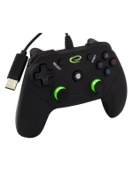 Gamepad Esperanza Vanquisher EGG110K (PC, PS3; barva černá, barva zelená)
