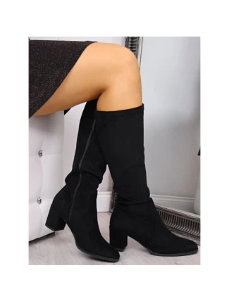 Dámské černé boty na podpatku Sergio Leone