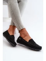 Dámské mokasíny z ekologického semiše černé Rerceria