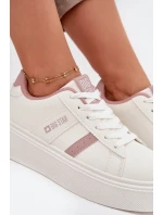 Dámské Sneakersy Na Platformě Big Star SS274346 Bílé Dámské Sneakersy Na Platformě Big Star SS274346 Bílé