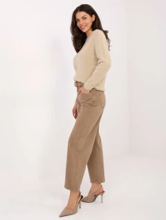 Dámské riflové kalhoty J1571 6.08 hnědé - FPrice