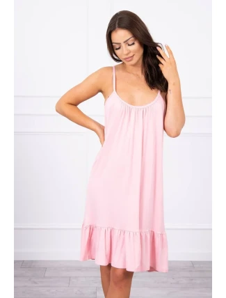 Šaty s tenkým páskem, pudrově růžové Šaty s tenkým páskem, pudrově růžové