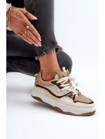 Dámské tenisky na platformě hnědé Etnaria