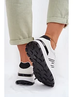 Dámské tenisky na platformě Big Star TT274882 Hi-Poly System Bílé