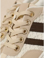 Dámské kožené tenisky na silné platformě béžové barvy FashionStreet ZY1393