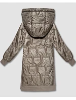 Rovná bunda s ozdobným prošíváním S'West beige (B8393-12)
