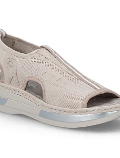 Dámské sandály na platformě růžové Rieker V59B5-31