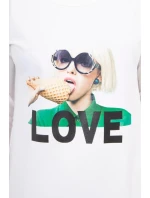 Šaty s potiskem Love ecru Šaty s potiskem Love ecru