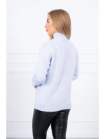 Poloviční svetr s rolákem modrý Poloviční svetr s rolákem modrý