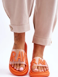 Dámské pantofle na platformě Orange Brave