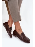 Dámské mokasíny z ekologické kůže hnědé Lilith