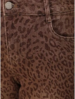 Dámské džíny s balónovým střihem s hnědým leopardím vzorem FashionStreet UY3177 Dámské džíny s balónovým střihem s hnědým leopardím vzorem FashionStreet UY3177