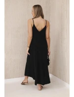 Mušelínové šaty na ramínka černý