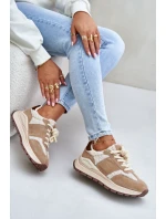 Zateplené dámské kožené sneakersy Big Star OO274A317 HI-POLY SYSTEM Béžové Zateplené dámské kožené sneakersy Big Star OO274A317 HI-POLY SYSTEM Béžové